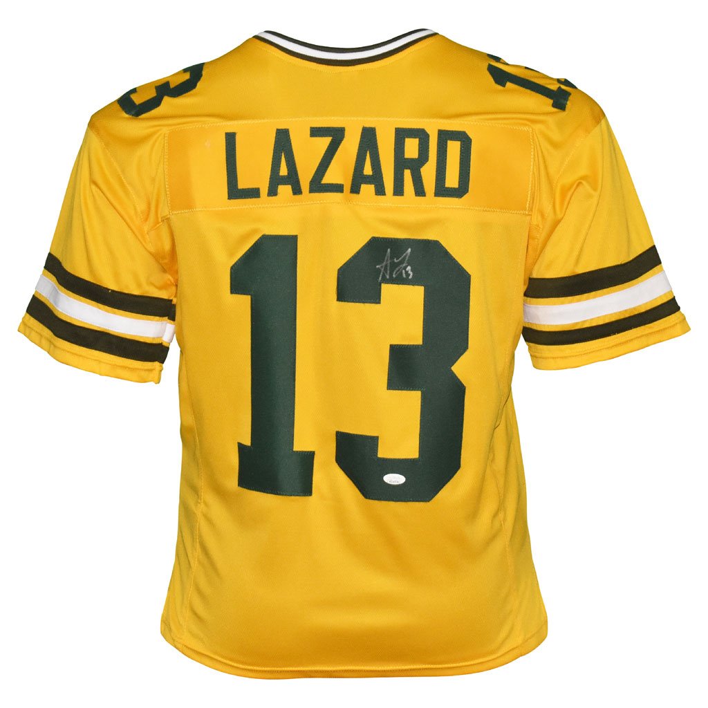 Allen Lazard Autographed Green Bay Packers Yellow NFL Football Jersey JSA