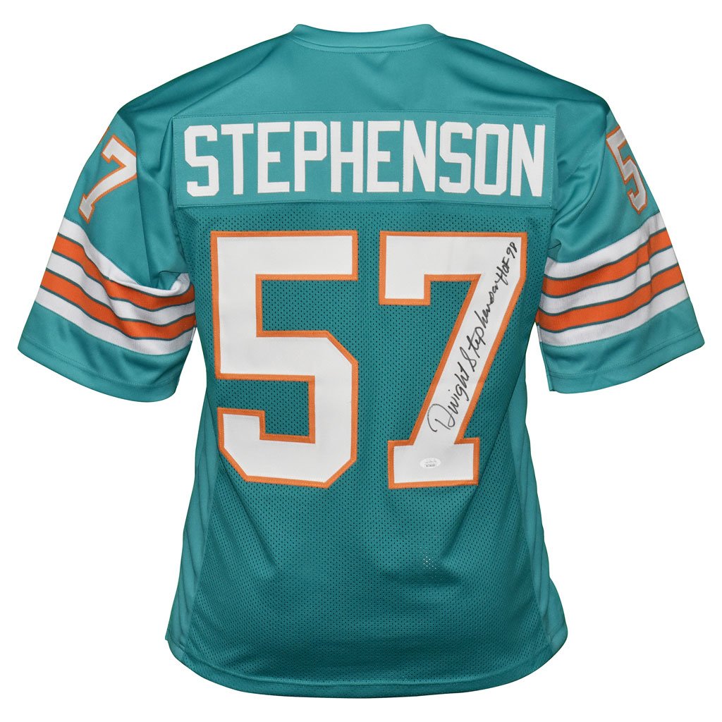 Dwight Stephenson Autographed Miami Dolphins Football NFL Jersey with –  Meltzer Sports