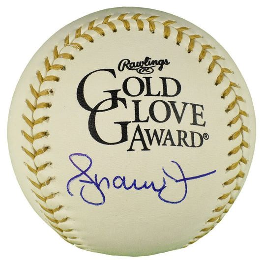 Andruw Jones Autographed Gold Glove Official Major League Baseball JSA