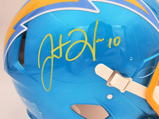 Justin Herbert Los Angeles Chargers Signed Autographed Blue Jersey